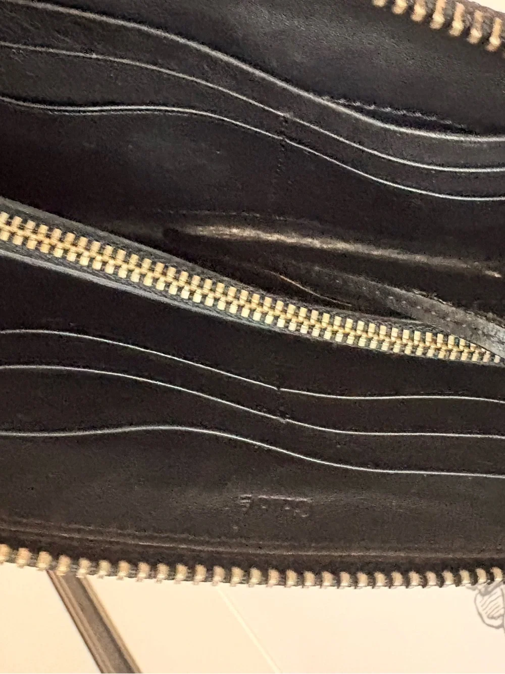 Chloe Black Leather Zip around Wallet